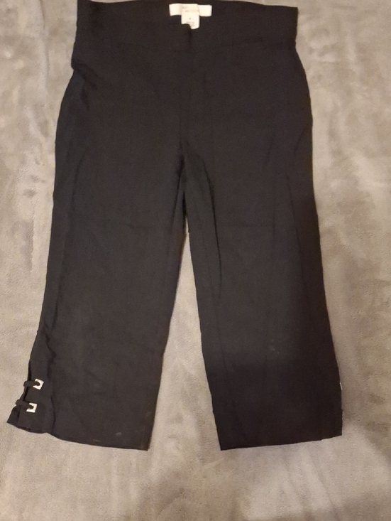 Madison Pants - 89th +Madison Black Cropped Buckle Detail Pants